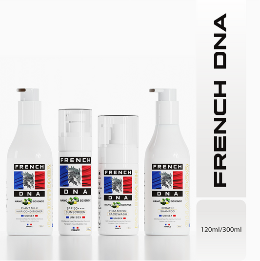 Face Wash + Sunscreen SPF 50 + Keratin Shampoo + Conditioner [4-in-1]