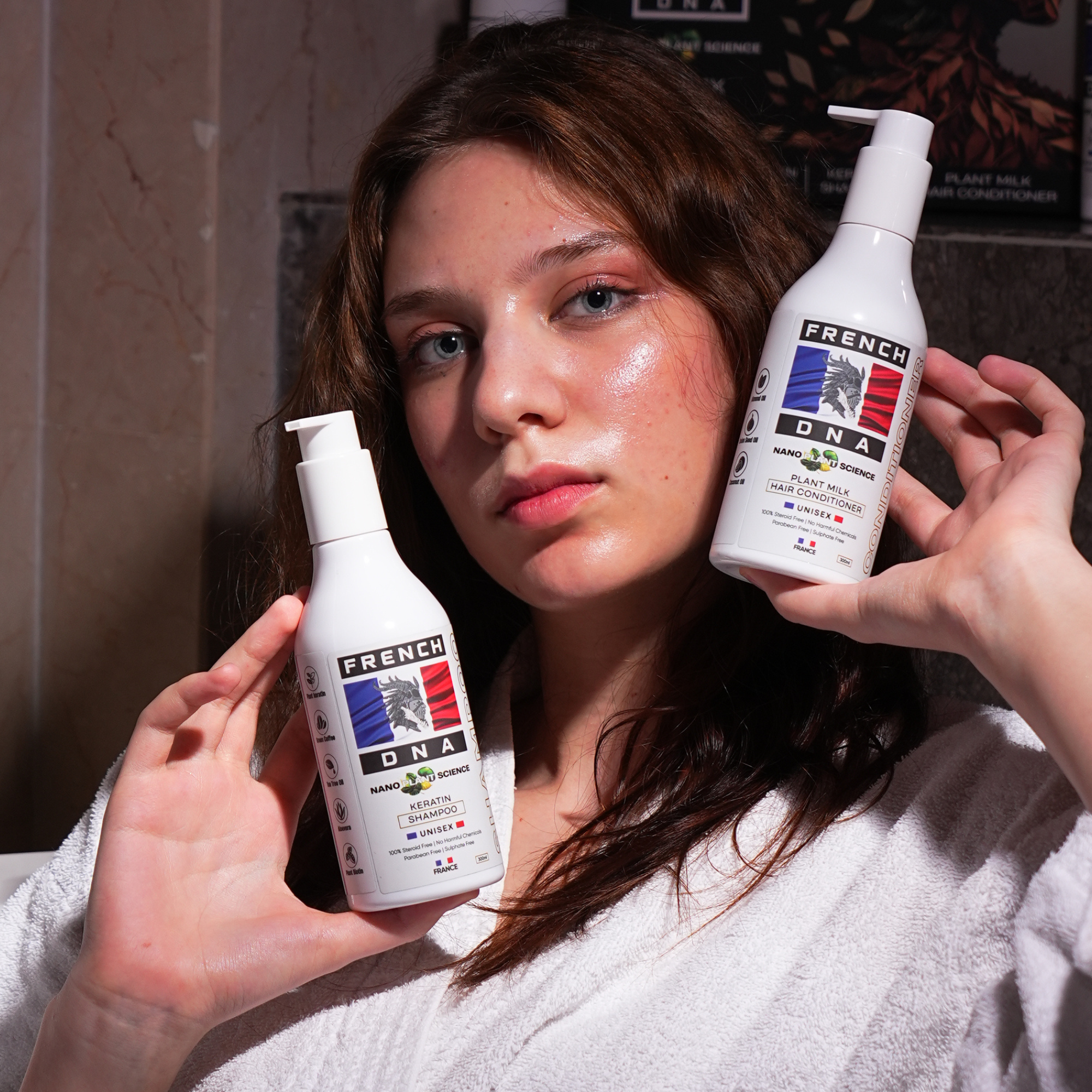 Keratin Shampoo + Plant Milk Hair Conditioner Combo [2-in-1]  | Free Shipping | Delivery in 3–5 Days | COD Available | Easy Returns