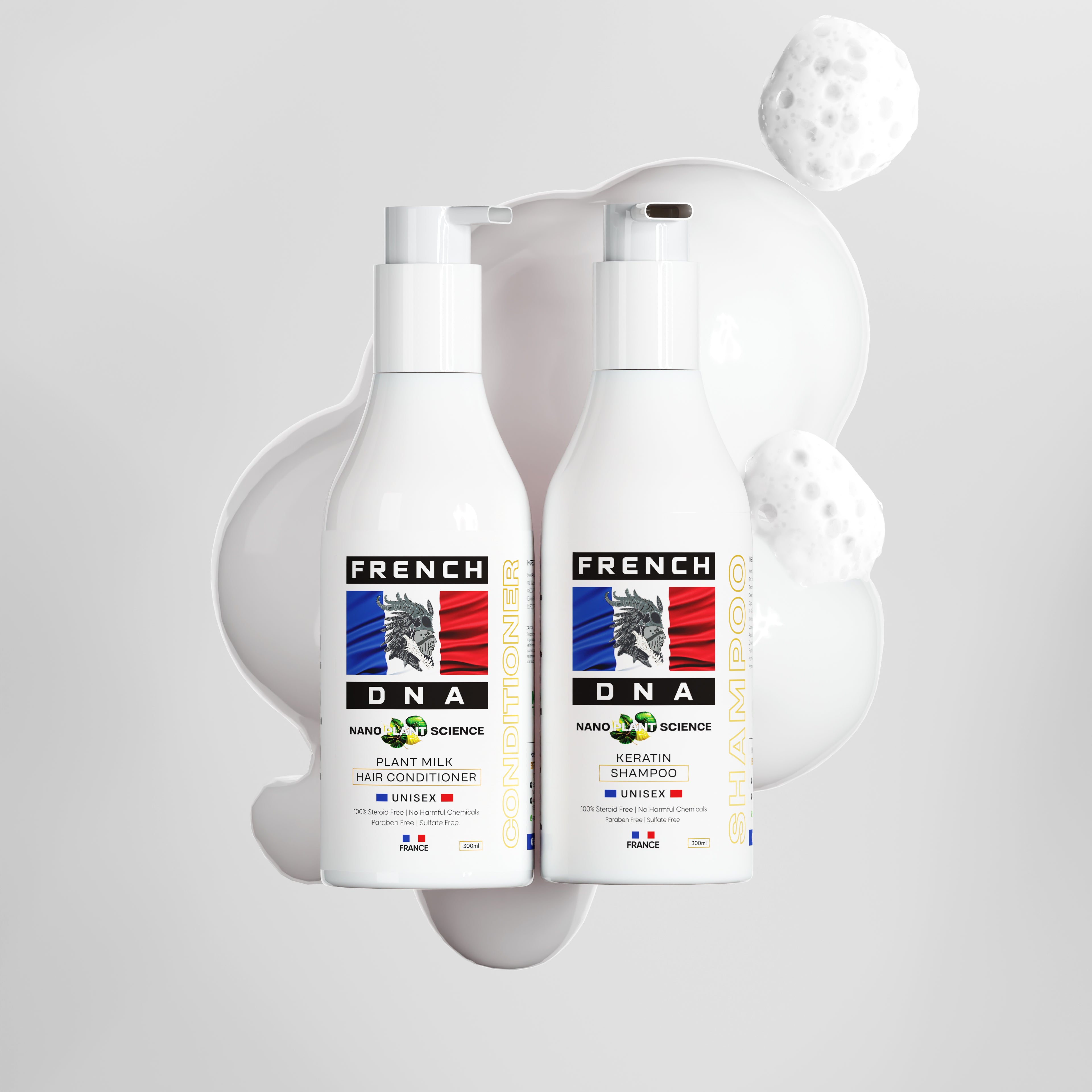 Keratin Shampoo + Plant Milk Hair Conditioner Combo [2-in-1]  | Free Shipping | Delivery in 3–5 Days | COD Available | Easy Returns