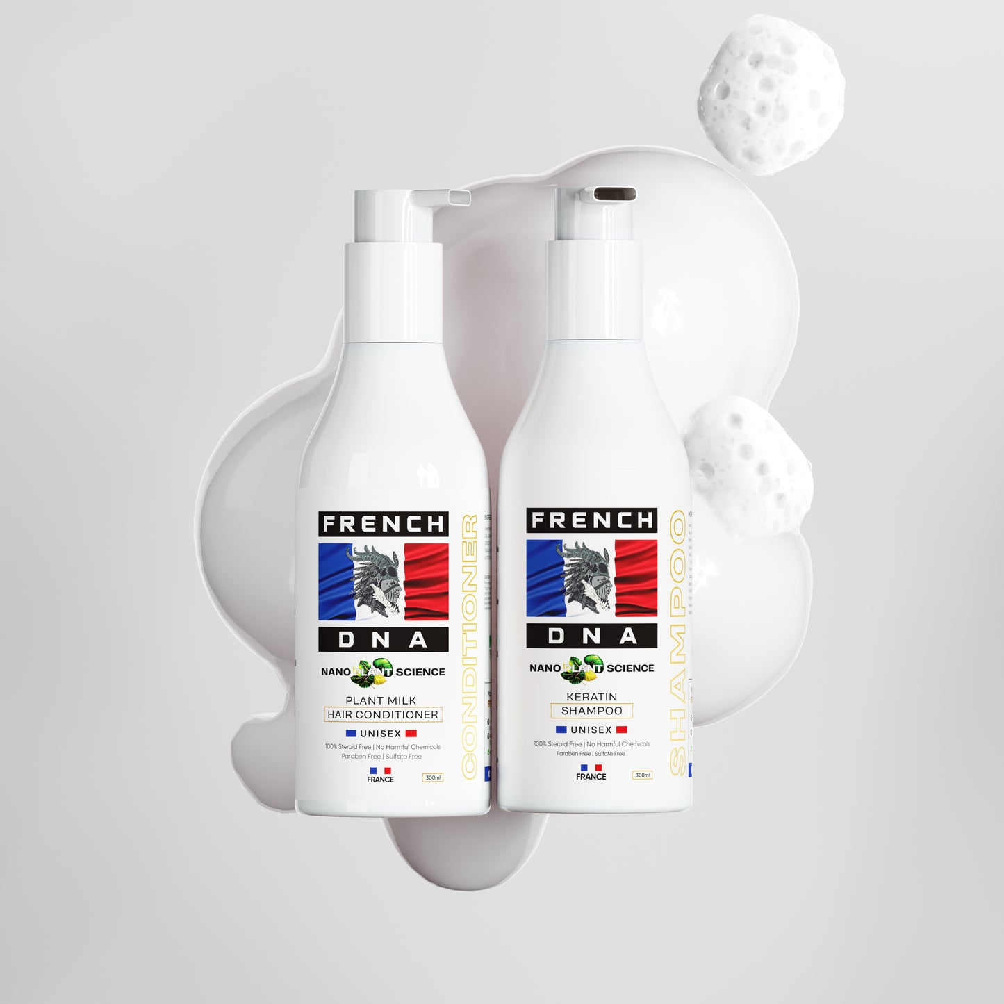 Keratin Shampoo + Plant Milk Hair Conditioner Combo [2-in-1]