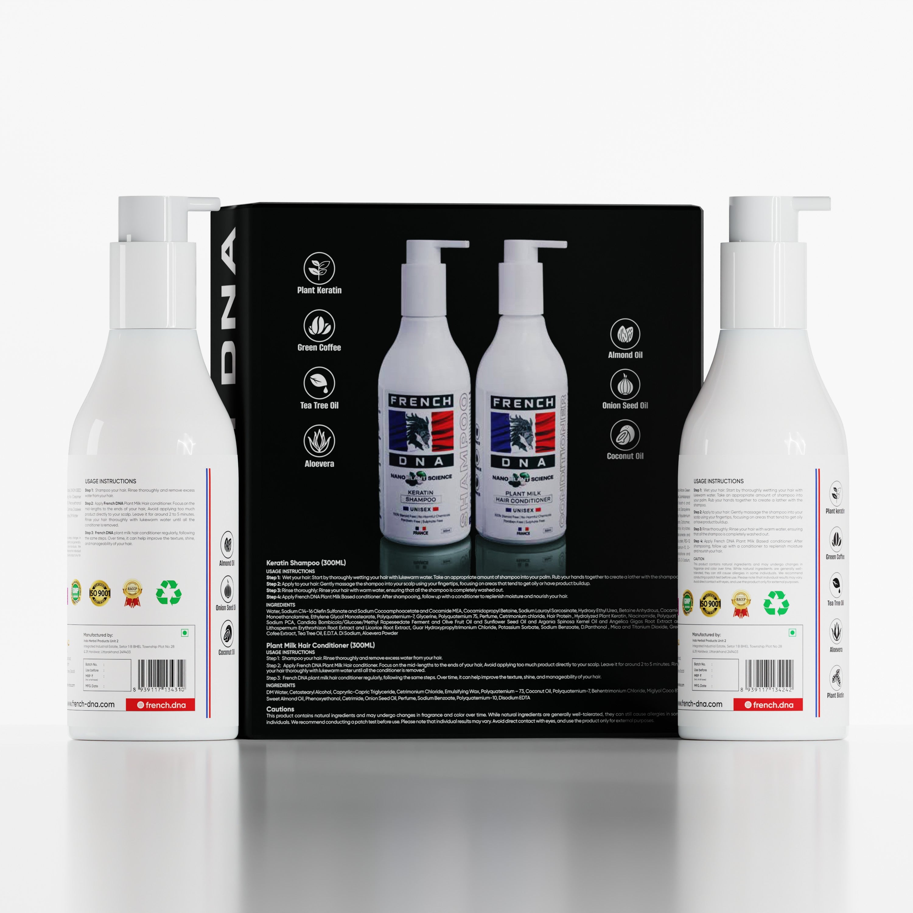 Keratin Shampoo + Plant Milk Hair Conditioner Combo [2-in-1]  | Free Shipping | Delivery in 3–5 Days | COD Available | Easy Returns