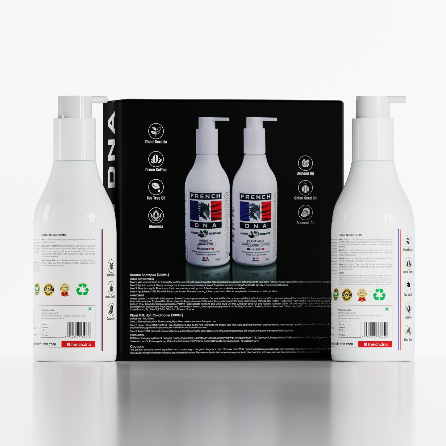 Keratin Shampoo + Plant Milk Hair Conditioner Combo [2-in-1]