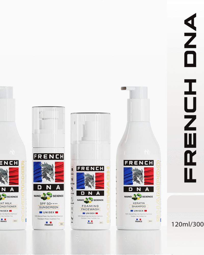 Face Wash + Sunscreen SPF 50 + Keratin Shampoo +  Conditioner [4-in-1]